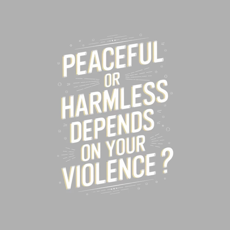 Philosophical Typography: Peace or Violence? Male Tank Top
