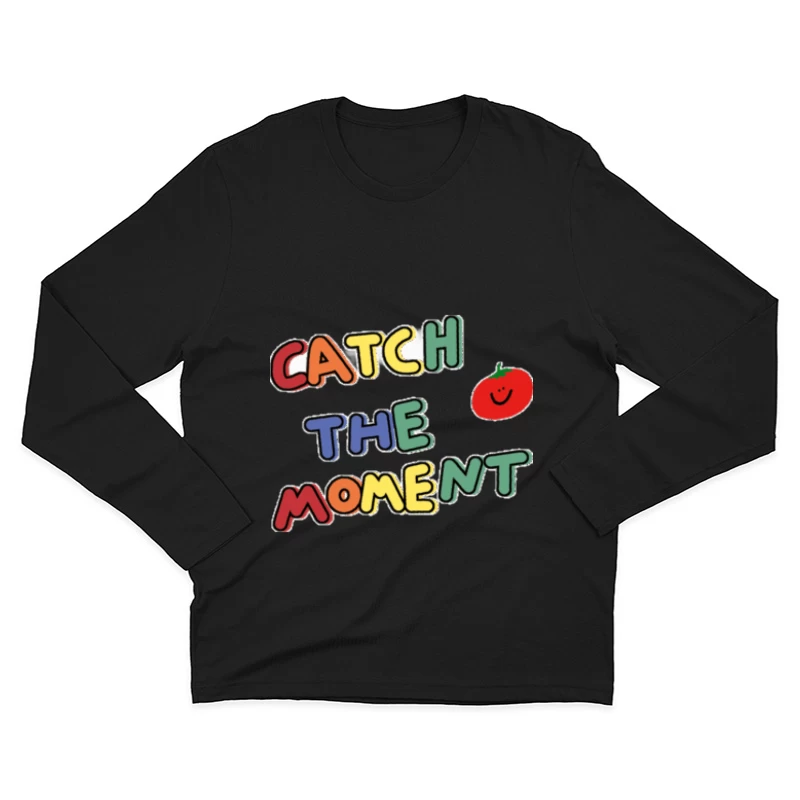 Momente festhalten mit fröhlicher Tomate Herren Langarm T-Shirt