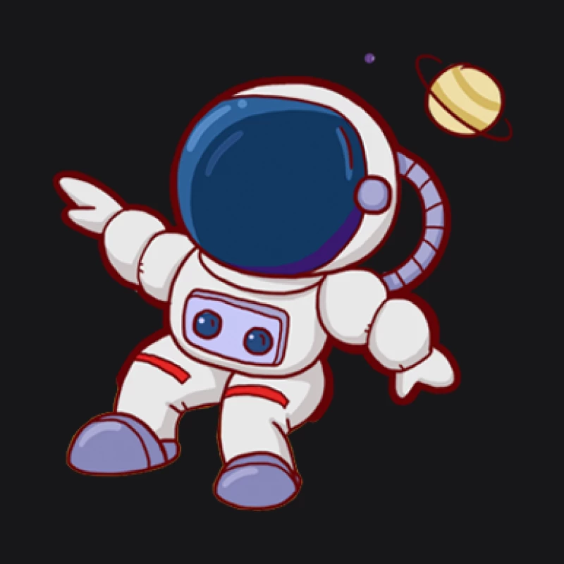 Astronaut im Weltraum mit Planet Herren Pullover Hoodie