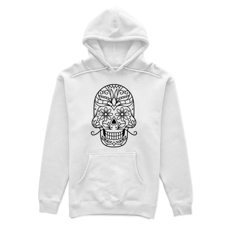Crâne décoratif coloré et floral Femme Sweat à capuche