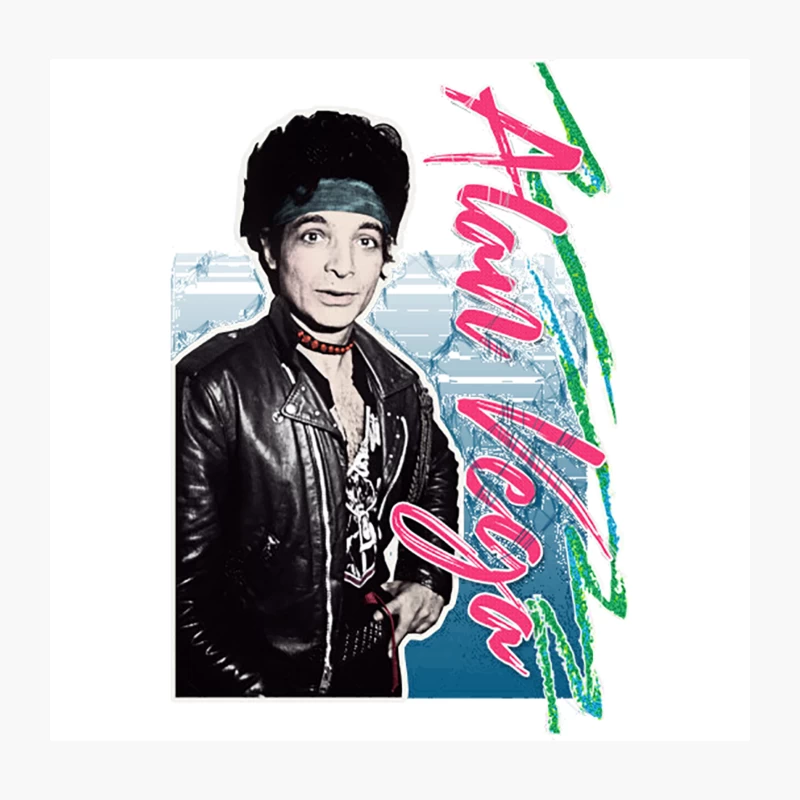 Alan VegaSuicide 80s Aesthetic Design Throw Pillow