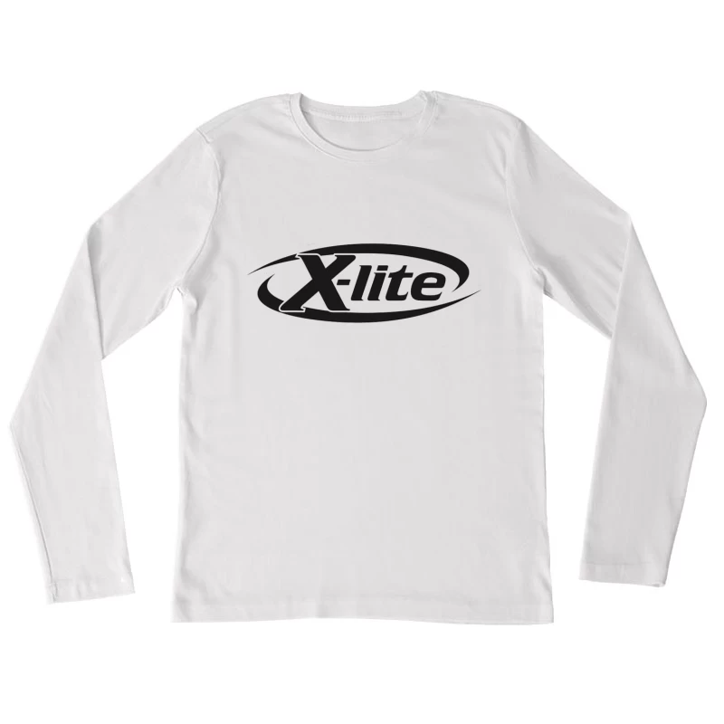 X-lite Black and White Brand Logo Design Female Long Sleeve T-Shirt