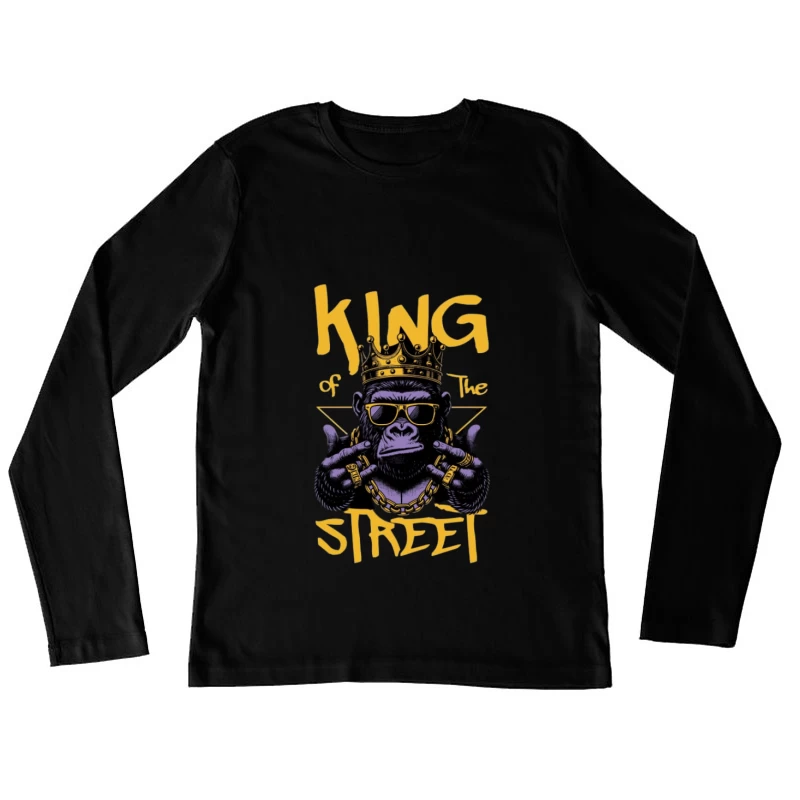 Roi de la Rue Singe Femme Manches Longues T-Shirt
