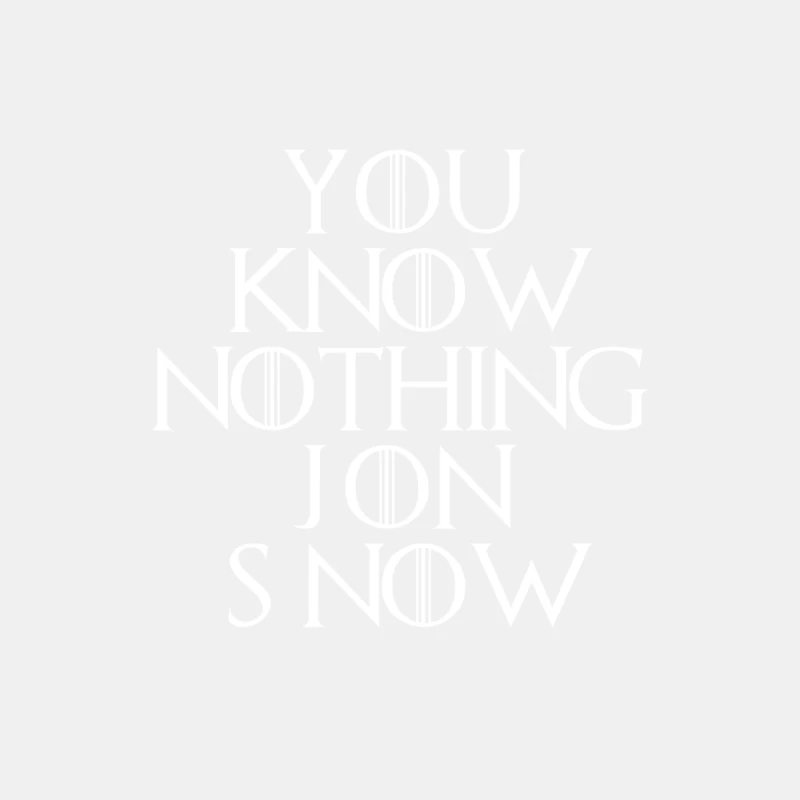 You Know Nothing Jon Snow Male Tank Top