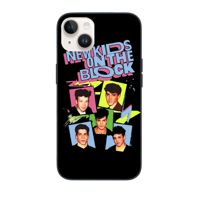 New Kids on the Block 90s Pop Group Vintage Photo Collection iPhone Case