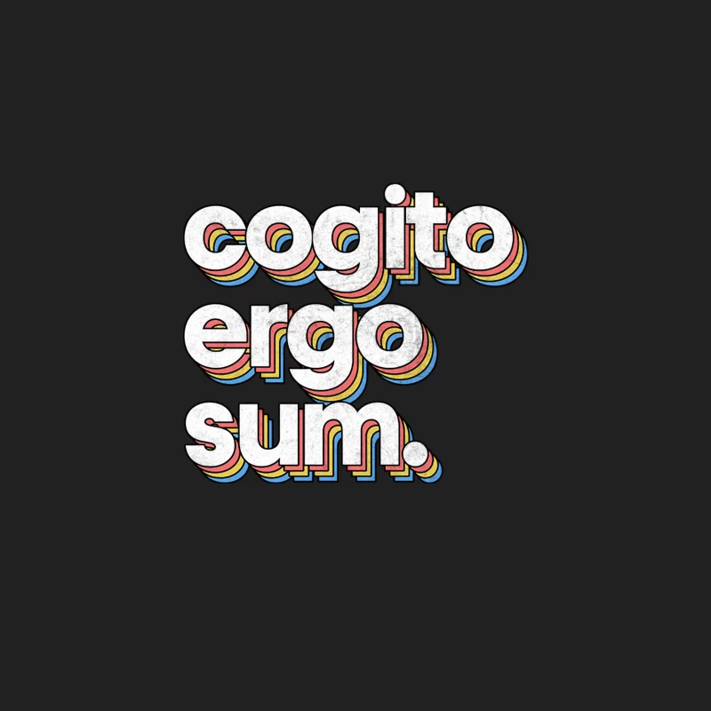 Cogito Ergo Sum - Descartes Philosophy Quote Bucket Hat