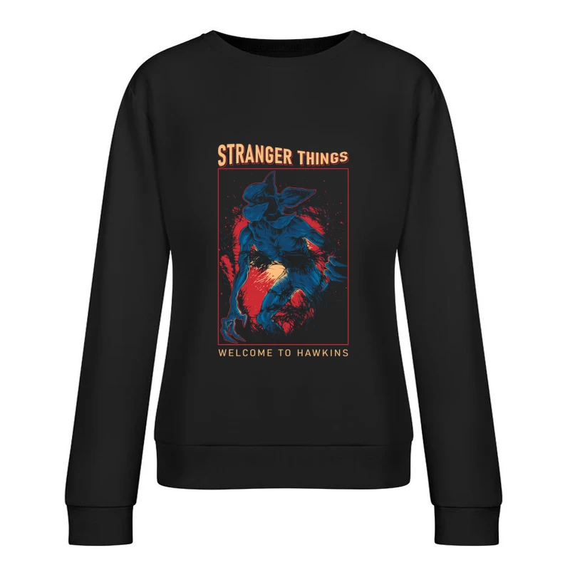 Stranger Things Artwork Female Pullover Sweatshirt