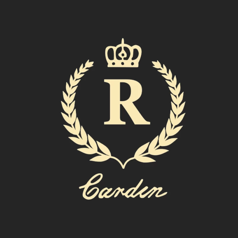 Elegant R Krone Logo Design Herren Pullover Sweatshirt