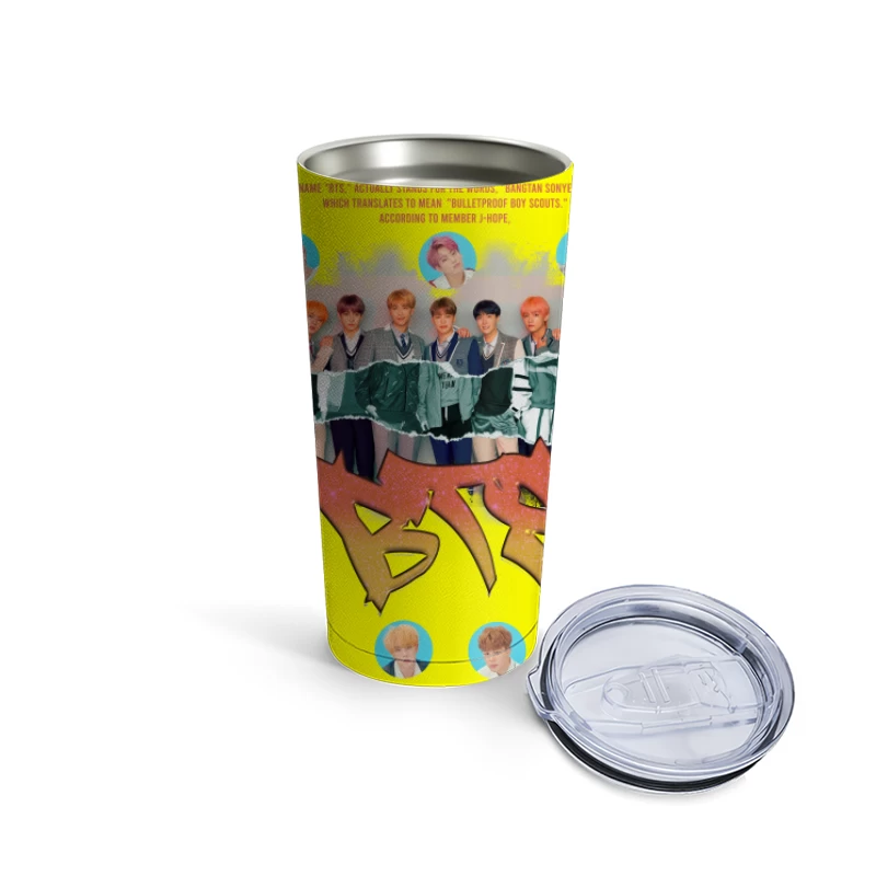 BTS: The Iconic K-Pop Boy Band Travel Mug