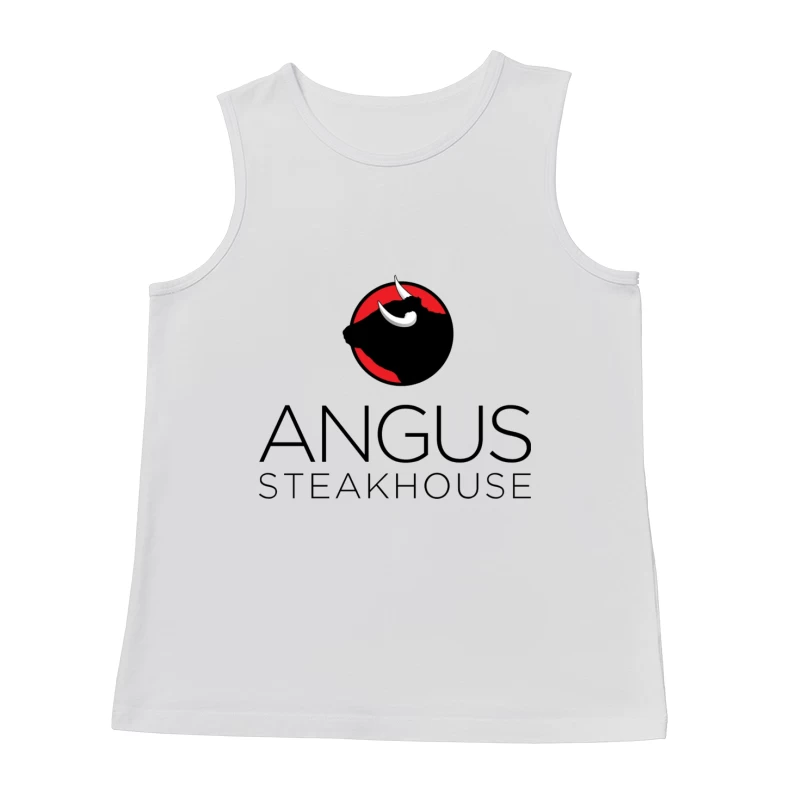 Angus Steakhouse Modern Logo with Bull Silhouette Male Tank Top