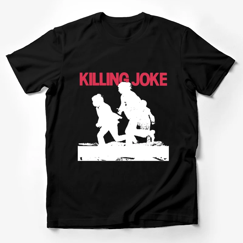 Killing Joke Post-Punk Album Cover with White Silhouettes Male T-Shirt