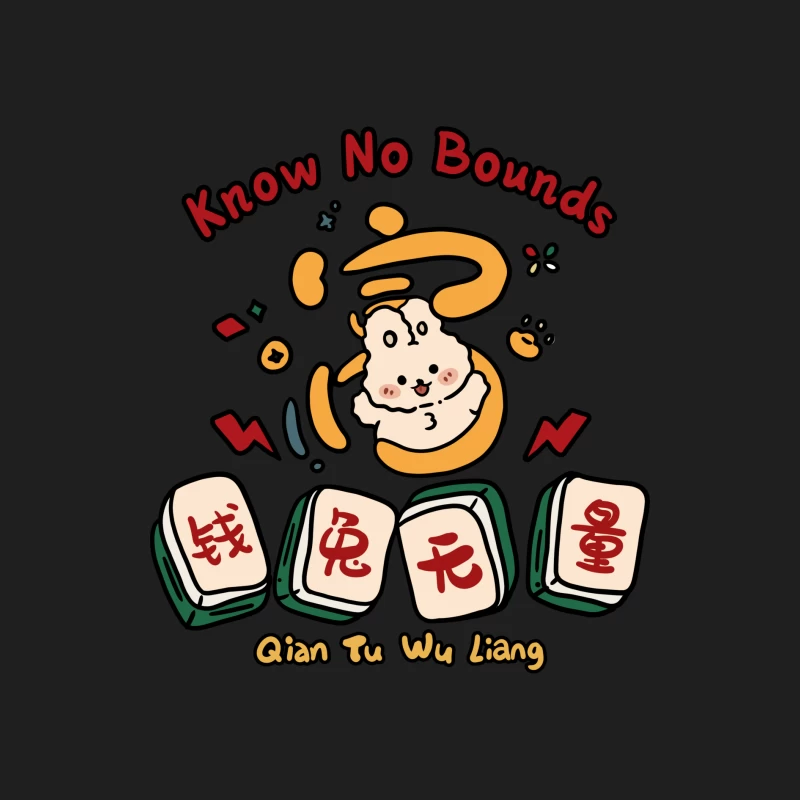 Niedliches Häschen-Design mit Mahjong-Steinen Herren Tanktops