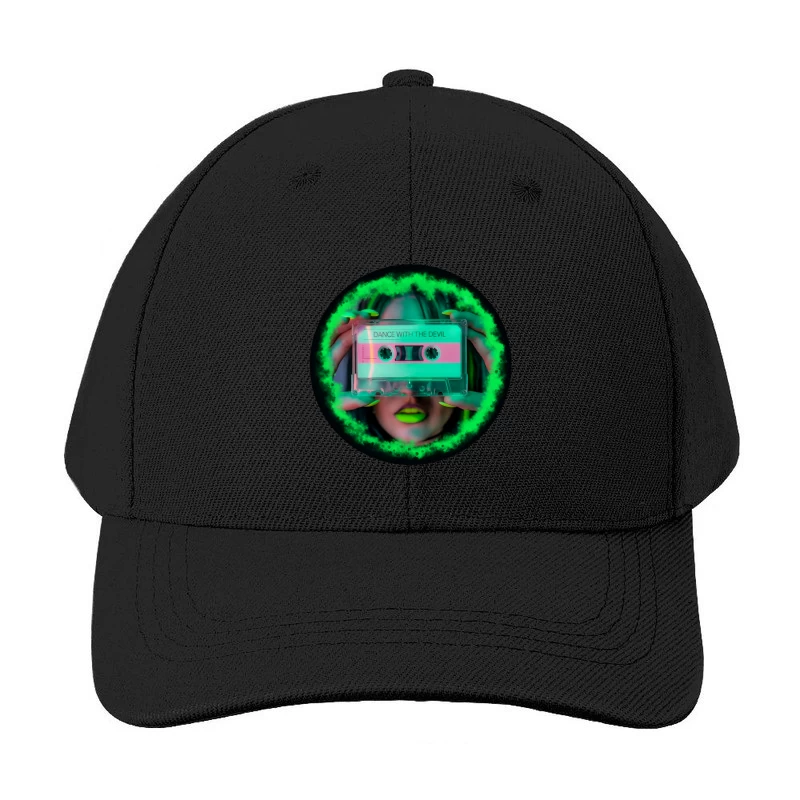 Neon Retro Cassette: Dance with the Devil Baseball Cap