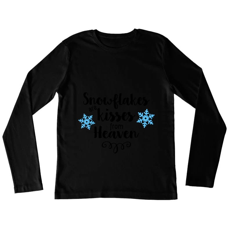 Flocons de Neige de Noël Femme Manches Longues T-Shirt