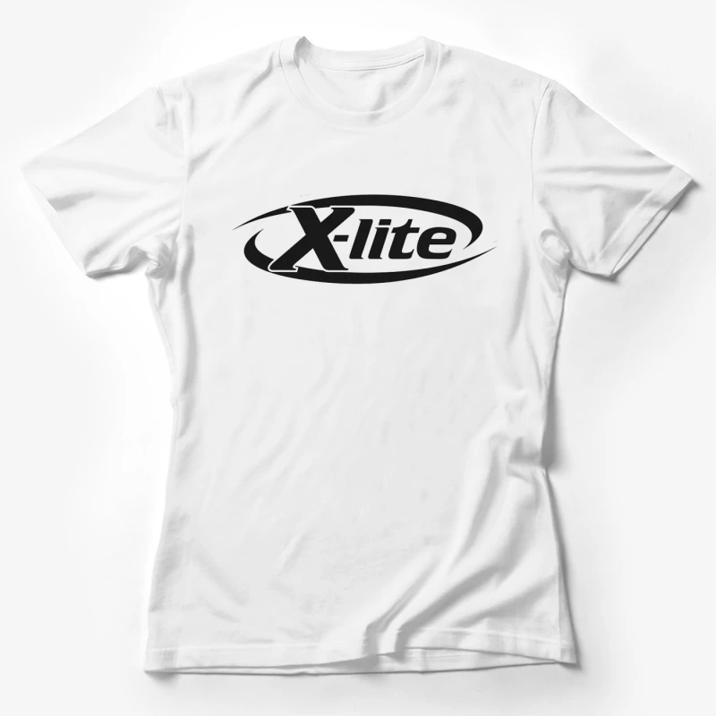 X-lite Black and White Brand Logo Design Female T-Shirt