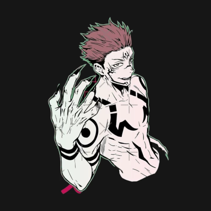 Manga Charakter mit Tattoos Damen T-Shirt