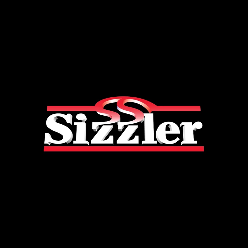 Sizzler Restaurant Chain Logo Design in Red and White Throw Pillow