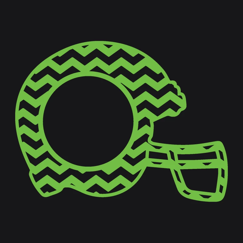 Casque de football vert en zigzag Homme Sweat à capuche