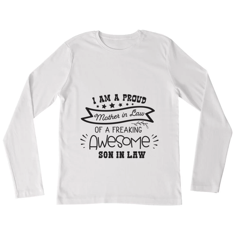 Fière belle-mère avec un gendre génial Femme Manches Longues T-Shirt