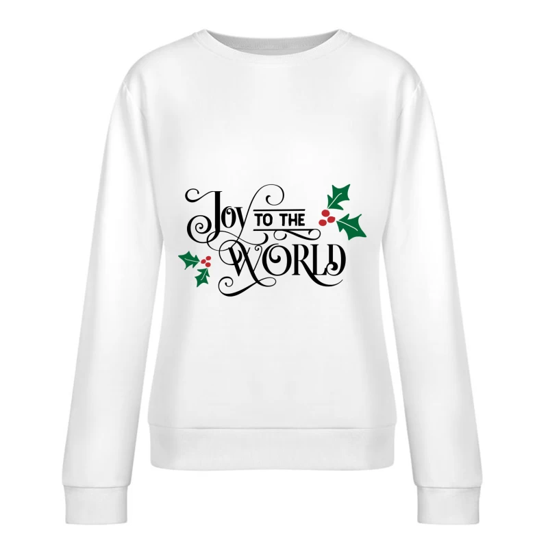Joyeux Noël avec houx Femme Sweat-shirt à enfiler