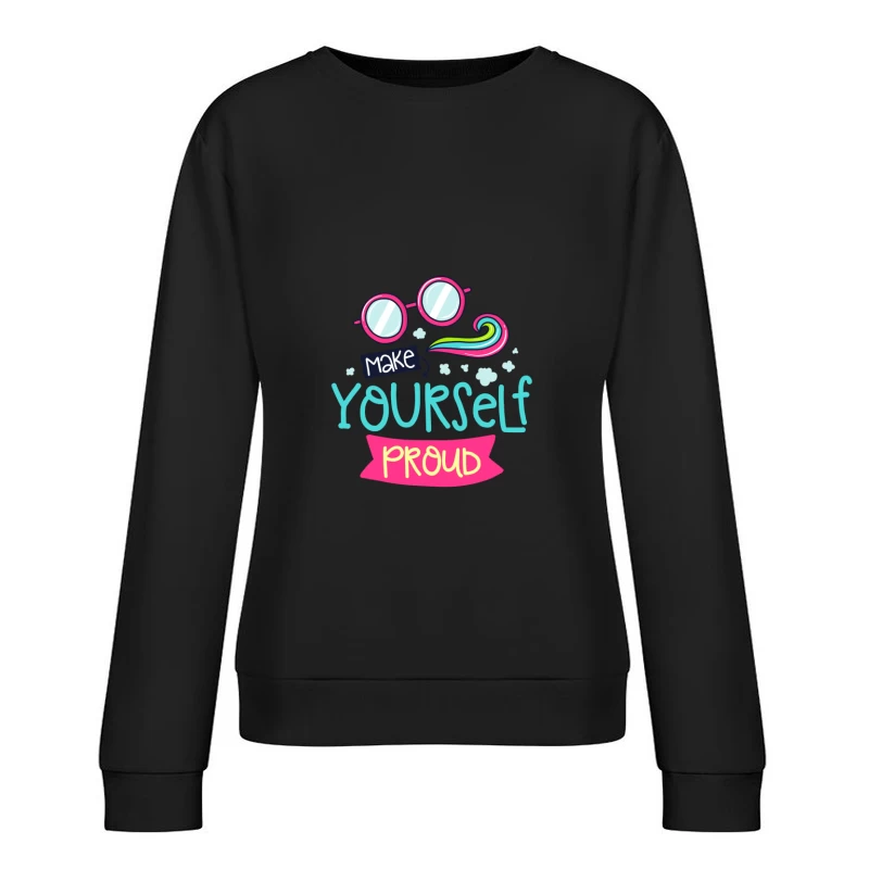 Soyez fier de vous-même avec des lunettes colorées Femme Sweat-shirt à enfiler