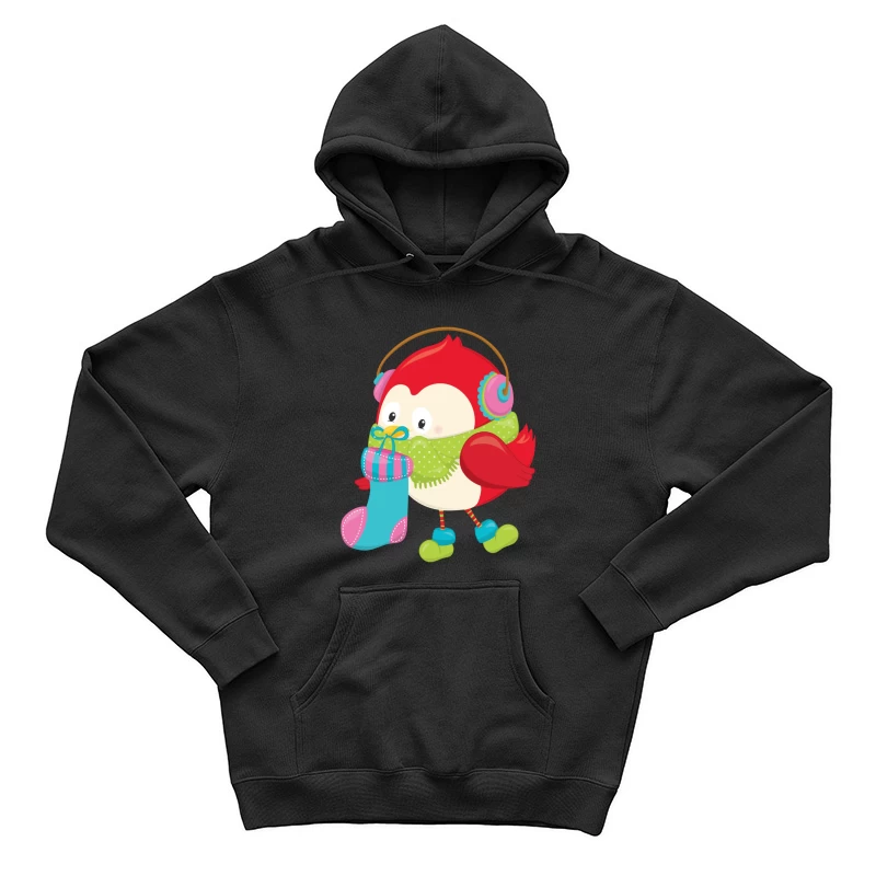 Oiseau mignon avec cache-oreilles et chaussette Homme Sweat à capuche