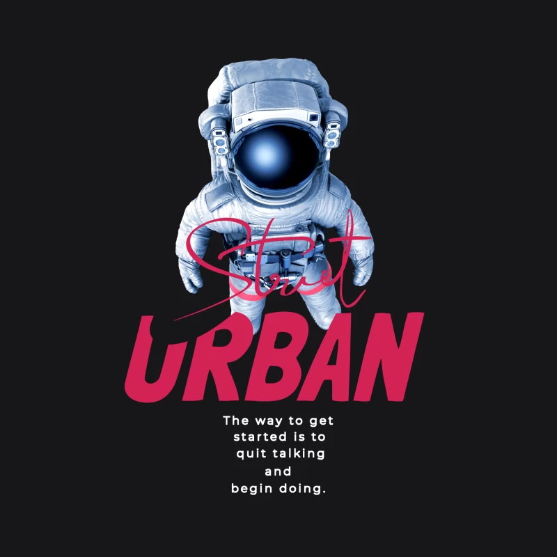 Astronaut und Motivation im urbanen Stil Herren Pullover Hoodie