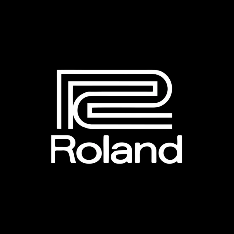 Roland Musical Equipment Brand Logo Outline Pin