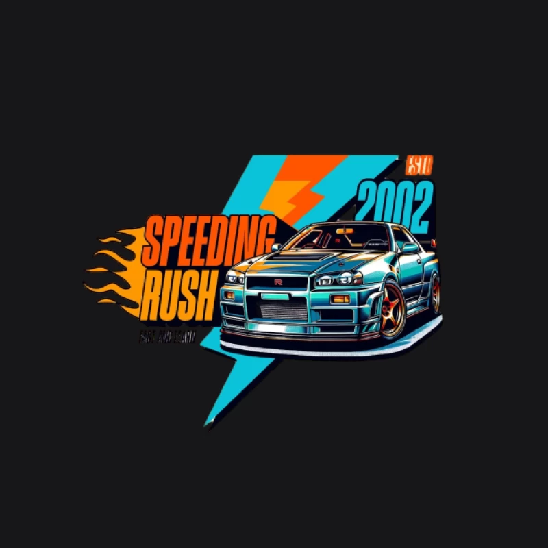 Nissan Skyline Autoillustration 2002 Herren Pullover Hoodie