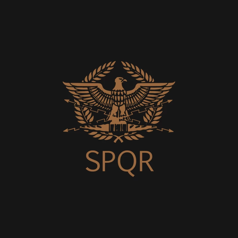 Roman Eagle Emblem with SPQR Inscription Desk Mat