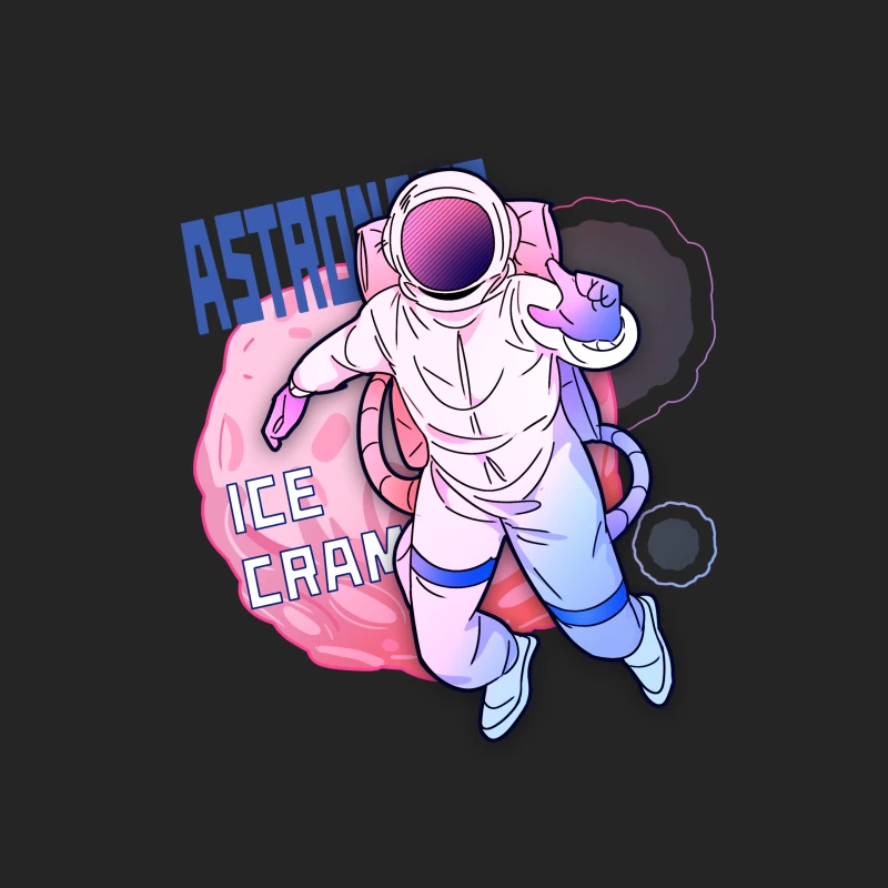 Astronaut genießt Eis im Weltraum Herren Pullover Sweatshirt