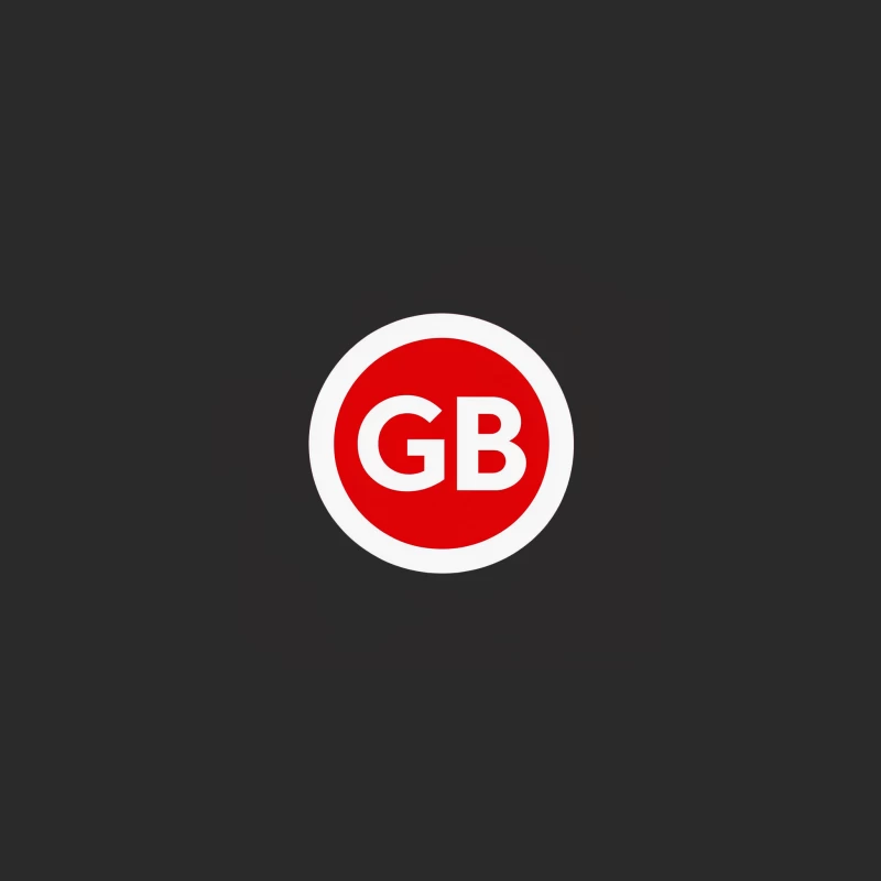 GB Logo: Red Circle with White Letters for Great Britain Baseball Cap