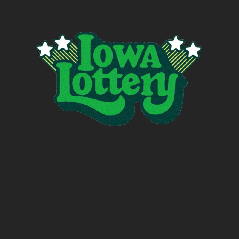 Vintage-Style Iowa Lottery Green Logo with Stars Female Pullover Sweatshirt