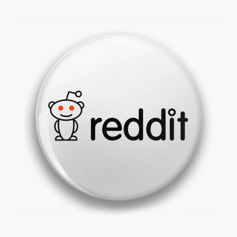 Reddit Logo with Snoo Mascot Pin