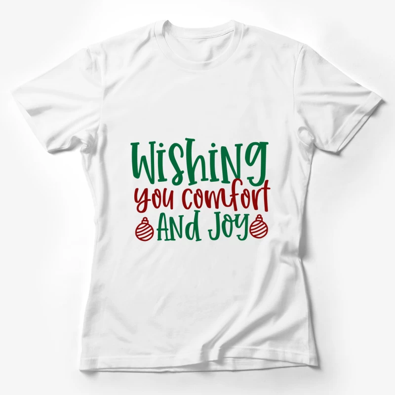 Carte de vœux festive avec confort et joie Femme T-Shirt
