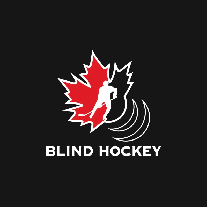 Canadian Blind Hockey Sports Logo Design Male T-Shirt