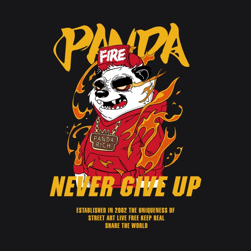 Feuriger Panda-Motivationsdruck Herren Pullover Hoodie