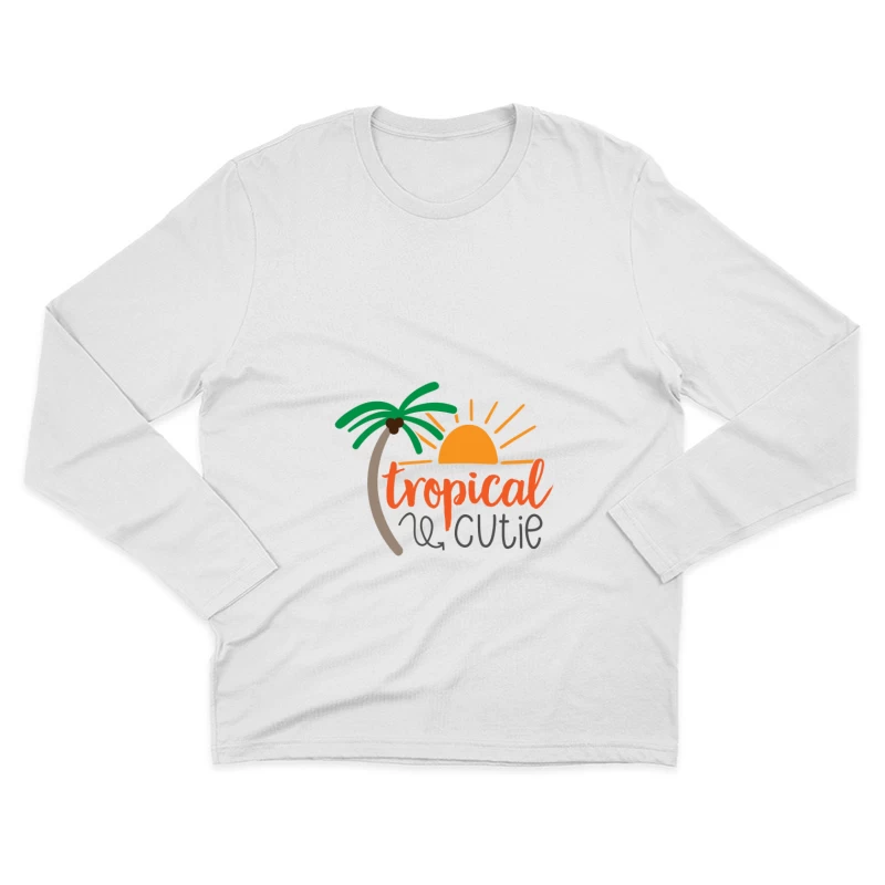 Thème tropical ensoleillé Homme Manches Longues T-Shirt