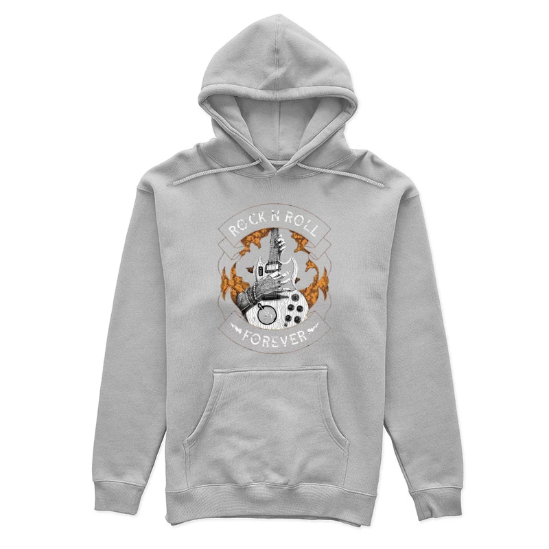 Rock N Roll Forever Graphic Design Female Pullover Hoodie