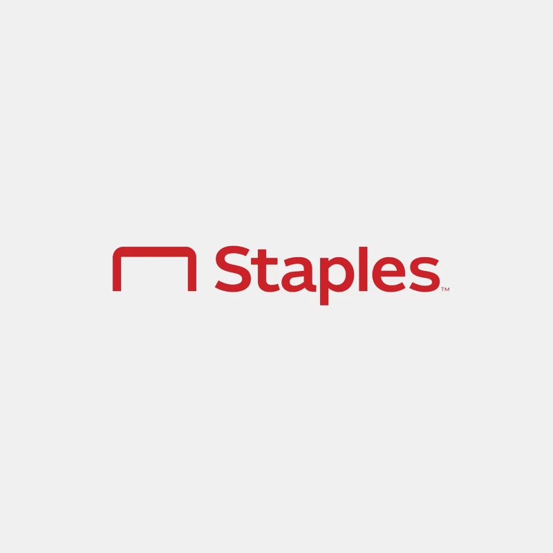 Staples Office Supply Retail Company Logo in Red Male Tank Top