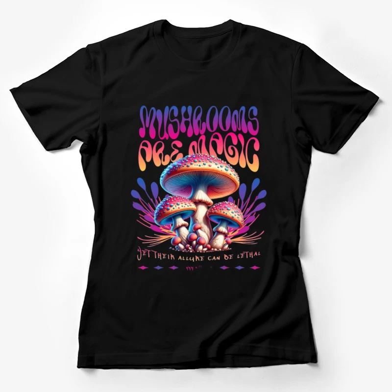 Champignons magiques et colorés Femme T-Shirt