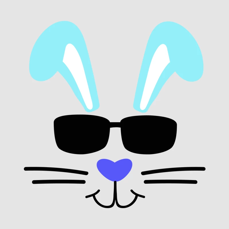 Visage de lapin avec lunettes Homme Sweat à capuche