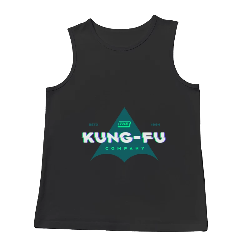 Kung-Fu Logo mit Retro-Elementen Herren Tanktops