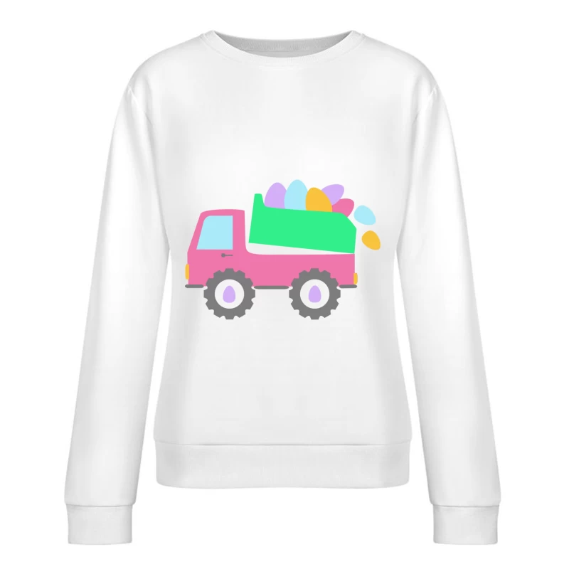 Camion coloré avec œufs décoratifs Femme Sweat-shirt à enfiler
