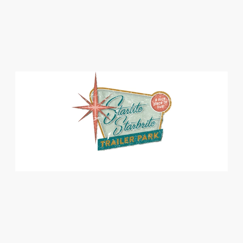 Vintage Starlite Starbrite Trailer Park Sign: Retro Americana Roadside Attraction Coffee Mug