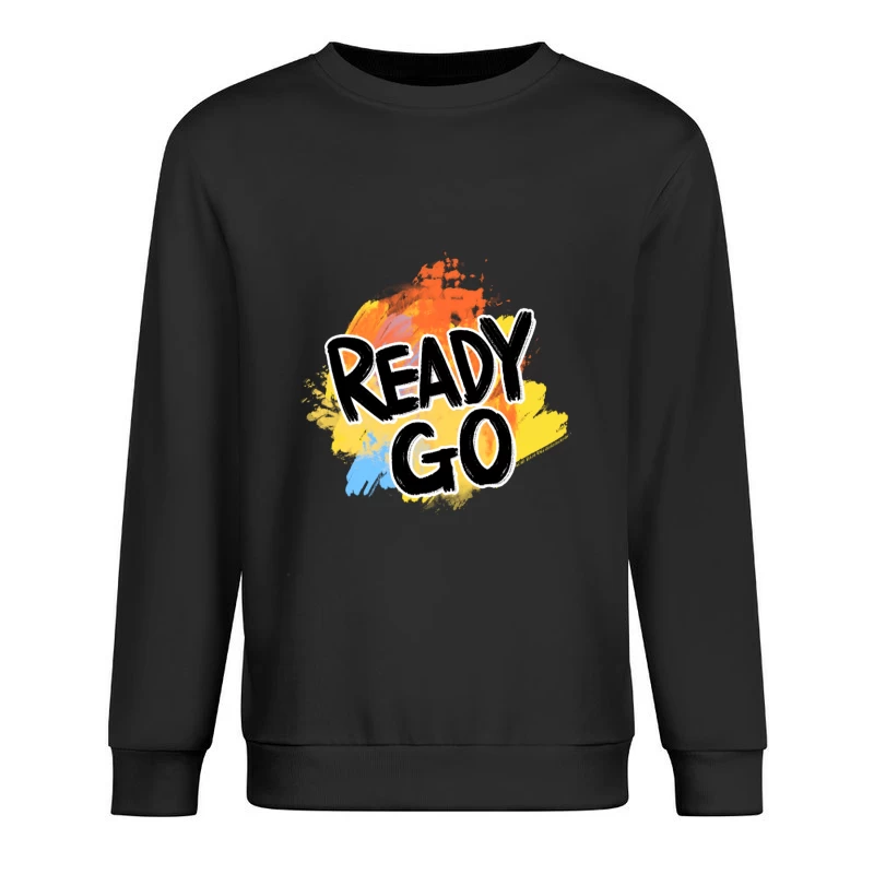 Farbenfrohes Typografie-Design Herren Pullover Sweatshirt