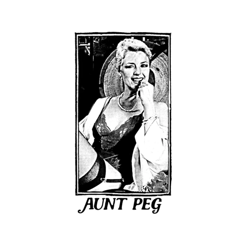 Aunt Peg  80s Cult Porn Actress Design Tapestry