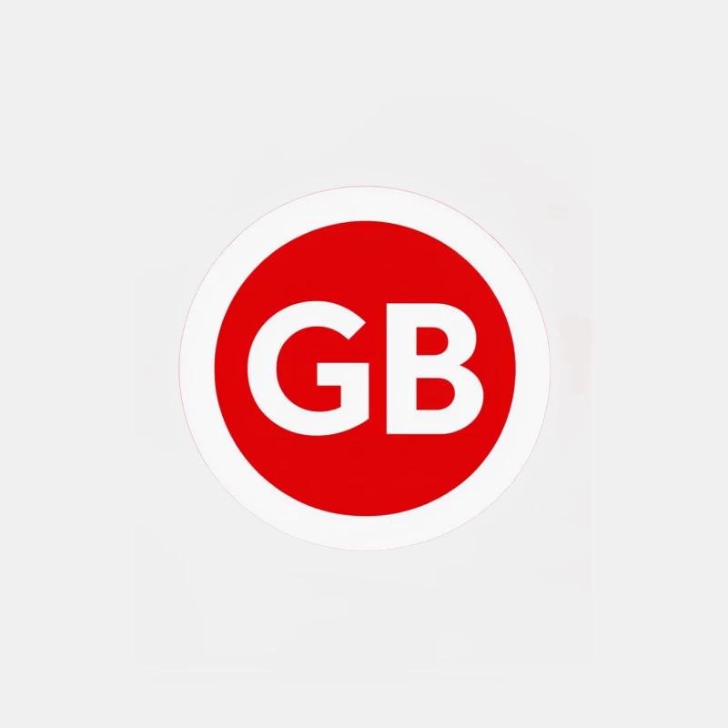 GB Logo: Red Circle with White Letters for Great Britain Male Tank Top