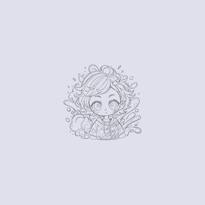 Chibi Character Surrounded by Water Coffee Mug