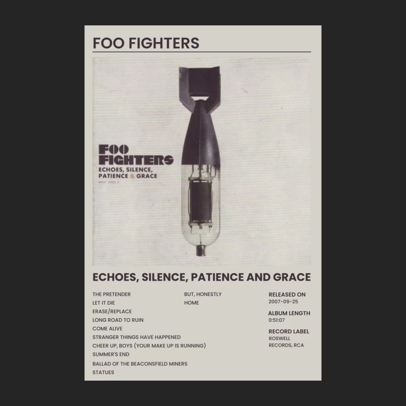Foo Fighters Album Cover: Echoes, Silence, Patience and Grace Female Pullover Sweatshirt